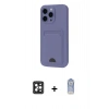 MARSİLYAN™- iPhone 16 Pro Max Kılıf Vadi Çizgi Prime - Siyah Joko Magic 5D Cam + PVD Metal Kamera Lens - SH