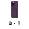 MARSİLYAN™- iPhone 16 Pro Max Kılıf Vadi Çizgi Prime - Siyah Joko Magic 5D Cam + PVD Metal Kamera Lens - SH