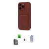 MARSİLYAN™- iPhone 16 Pro Max Kılıf Vadi Çizgi Prime - Siyah Joko Magic 5D Cam + Raze Metal Kamera Lens - SH