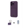 MARSİLYAN™- iPhone 16 Pro Max Kılıf Vadi Çizgi Prime - Siyah Joko Magic 5D Cam + Bilvis Titan Kamera Lens - SH