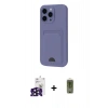 MARSİLYAN™- iPhone 16 Pro Max Kılıf Vadi Çizgi Prime - Siyah Joko Magic 5D Hayalet Cam + Bilvis Titan Kamera Lens - SH