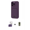 MARSİLYAN™- iPhone 16 Pro Max Kılıf Vadi Çizgi Prime - Siyah Joko Magic 5D Hayalet Cam + Bilvis Titan Kamera Lens - SH