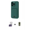 MARSİLYAN™- iPhone 16 Pro Max Kılıf Vadi Çizgi Prime - Siyah Joko Magic 5D Hayalet Cam + Bilvis Titan Kamera Lens - TMGI