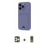 MARSİLYAN™- iPhone 16 Pro Max Kılıf Vadi Çizgi Prime - Siyah Joko Magic 5D Hayalet Cam + Gold PVD Metal Kamera Lens