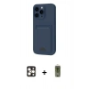 MARSİLYAN™- iPhone 16 Pro Max Kılıf Vadi Çizgi Prime - Siyah Joko Magic 5D Hayalet Cam + Gold PVD Metal Kamera Lens