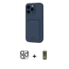 MARSİLYAN™- iPhone 16 Pro Max Kılıf Vadi Çizgi Prime - Siyah Joko Magic 5D Hayalet Cam + Pers Alüminyum Kamera Lens - GI