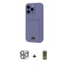MARSİLYAN™- iPhone 16 Pro Max Kılıf Vadi Çizgi Prime - Siyah Joko Magic 5D Hayalet Cam + Pers Alüminyum Kamera Lens - GI