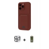 MARSİLYAN™- iPhone 16 Pro Max Kılıf Vadi Çizgi Prime - Siyah Joko Magic 5D Hayalet Cam + Pers Alüminyum Kamera Lens - GI