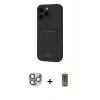 MARSİLYAN™- iPhone 16 Pro Max Kılıf Vadi Çizgi Prime - Siyah Joko Magic 5D Hayalet Cam + Pers Alüminyum Kamera Lens - GI