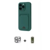 MARSİLYAN™- iPhone 16 Pro Max Kılıf Vadi Çizgi Prime - Siyah Joko Magic 5D Hayalet Cam + Pers Alüminyum Kamera Lens - GI