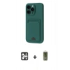 MARSİLYAN™- iPhone 16 Pro Max Kılıf Vadi Çizgi Prime - Siyah Joko Magic 5D Hayalet Cam + PVD Metal Kamera Lens - GS