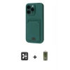 MARSİLYAN™- iPhone 16 Pro Max Kılıf Vadi Çizgi Prime - Siyah Joko Magic 5D Hayalet Cam + PVD Metal Kamera Lens - SH