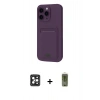 MARSİLYAN™- iPhone 16 Pro Max Kılıf Vadi Çizgi Prime - Siyah Joko Magic 5D Hayalet Cam + PVD Metal Kamera Lens - SH