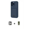 MARSİLYAN™- iPhone 16 Pro Max Kılıf Vadi Çizgi Prime - Siyah Joko Magic 5D Hayalet Cam + PVD Metal Kamera Lens - GS