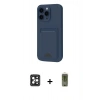 MARSİLYAN™- iPhone 16 Pro Max Kılıf Vadi Çizgi Prime - Siyah Joko Magic 5D Hayalet Cam + PVD Metal Kamera Lens - SH