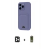 MARSİLYAN™- iPhone 16 Pro Max Kılıf Vadi Çizgi Prime - Siyah Joko Magic 5D Hayalet Cam + PVD Metal Kamera Lens - SH