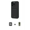MARSİLYAN™- iPhone 16 Pro Max Kılıf Vadi Çizgi Prime - Siyah Joko Magic 5D Hayalet Cam + PVD Metal Kamera Lens - SH