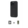MARSİLYAN™- iPhone 16 Pro Max Kılıf Vadi Çizgi Prime - Siyah Joko Magic 5D Hayalet Cam + PVD Metal Kamera Lens - GS