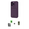 MARSİLYAN™- iPhone 16 Pro Max Kılıf Vadi Çizgi Prime - Siyah Joko Magic 5D Hayalet Cam + Raze Metal Kamera Lens - SH
