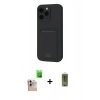 MARSİLYAN™- iPhone 16 Pro Max Kılıf Vadi Çizgi Prime - Siyah Joko Magic 5D Hayalet Cam + Raze Metal Kamera Lens - NLGY
