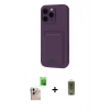 MARSİLYAN™- iPhone 16 Pro Max Kılıf Vadi Çizgi Prime - Siyah Joko Magic 5D Hayalet Cam + Raze Metal Kamera Lens - NLGY