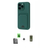 MARSİLYAN™- iPhone 16 Pro Max Kılıf Vadi Çizgi Prime - Siyah Joko Magic 5D Hayalet Cam + Raze Metal Kamera Lens - SH