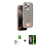 MARSİLYAN™- iPhone 16 Pro Max Kılıf Vadi Klasik Serisi - Şeffaf 360 Full Body Arka Koruyucu + Raze Metal Kamera Lens - BZ