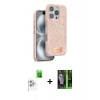 MARSİLYAN™- iPhone 16 Pro Max Kılıf Vadi Klasik Serisi - Şeffaf 360 Full Body Arka Koruyucu + Raze Metal Kamera Lens - BZ