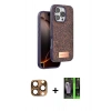 MARSİLYAN™- iPhone 16 Pro Max Kılıf Vadi Klasik Serisi - Şeffaf 360 Full Body Arka Koruyucu + Pers Alüminyum Kamera Lens - CLTM