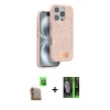 MARSİLYAN™- iPhone 16 Pro Max Kılıf Vadi Klasik Serisi - Şeffaf 360 Full Body Arka Koruyucu + Raze Metal Kamera Lens - CLTM