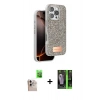 MARSİLYAN™- iPhone 16 Pro Max Kılıf Vadi Klasik Serisi - Şeffaf 360 Full Body Arka Koruyucu + Raze Metal Kamera Lens - NLGY
