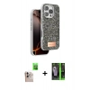 MARSİLYAN™- iPhone 16 Pro Max Kılıf Vadi Klasik Serisi - Şeffaf 360 Full Body Arka Koruyucu + Raze Metal Kamera Lens - NLGY