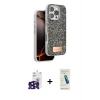 MARSİLYAN™- iPhone 16 Pro Max Kılıf Vadi Klasik Serisi - Şeffaf Pasifik Cam Ekran Koruyucu + Bilvis Titan Kamera Lens - SH