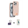 MARSİLYAN™- iPhone 16 Pro Max Kılıf Vadi Klasik Serisi - Şeffaf Pasifik Cam Ekran Koruyucu + Bilvis Titan Kamera Lens - SH