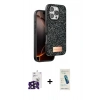 MARSİLYAN™- iPhone 16 Pro Max Kılıf Vadi Klasik Serisi - Şeffaf Pasifik Cam Ekran Koruyucu + Bilvis Titan Kamera Lens - SH