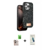 MARSİLYAN™- iPhone 16 Pro Max Kılıf Vadi Klasik Serisi - Şeffaf Pasifik Cam Ekran Koruyucu + Raze Metal Kamera Lens - NLGY