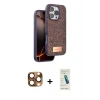 MARSİLYAN™- iPhone 16 Pro Max Kılıf Vadi Klasik Serisi - Şeffaf Pasifik Cam Ekran Koruyucu + Pers Alüminyum Kamera Lens - CLTM
