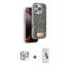 MARSİLYAN™- iPhone 16 Pro Max Kılıf Vadi Klasik Serisi - Şeffaf Pasifik Cam Ekran Koruyucu + Pers Alüminyum Kamera Lens - GS