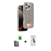 MARSİLYAN™- iPhone 16 Pro Max Kılıf Vadi Klasik Serisi - Şeffaf Pasifik Cam Ekran Koruyucu + Raze Metal Kamera Lens - SH