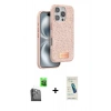 MARSİLYAN™- iPhone 16 Pro Max Kılıf Vadi Klasik Serisi - Şeffaf Pasifik Cam Ekran Koruyucu + Raze Metal Kamera Lens - SH