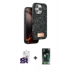 MARSİLYAN™- iPhone 16 Pro Max Kılıf Vadi Klasik Serisi - Siyah 360 Mat Full Body Arka Koruyucu + Bilvis Titan Kamera Lens - SH