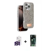 MARSİLYAN™- iPhone 16 Pro Max Kılıf Vadi Klasik Serisi - Siyah 360 Mat Full Body Arka Koruyucu + Bilvis Titan Kamera Lens - SH