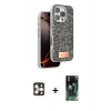 MARSİLYAN™- iPhone 16 Pro Max Kılıf Vadi Klasik Serisi - Siyah 360 Mat Full Body Arka Koruyucu + PVD Metal Kamera Lens - GD
