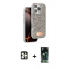 MARSİLYAN™- iPhone 16 Pro Max Kılıf Vadi Klasik Serisi - Siyah 360 Mat Full Body Arka Koruyucu + PVD Metal Kamera Lens - GD