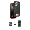 MARSİLYAN™- iPhone 16 Pro Max Kılıf Vadi Klasik Serisi - Siyah 360 Mat Full Body Arka Koruyucu + PVD Metal Kamera Lens - GD