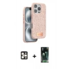 MARSİLYAN™- iPhone 16 Pro Max Kılıf Vadi Klasik Serisi - Siyah 360 Mat Full Body Arka Koruyucu + PVD Metal Kamera Lens - GD