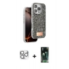 MARSİLYAN™- iPhone 16 Pro Max Kılıf Vadi Klasik Serisi - Siyah 360 Mat Full Body Arka Koruyucu + Pers Alüminyum Kamera Lens - GS