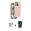 MARSİLYAN™- iPhone 16 Pro Max Kılıf Vadi Klasik Serisi - Siyah 360 Mat Full Body Arka Koruyucu + Pers Alüminyum Kamera Lens - GS