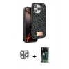 MARSİLYAN™- iPhone 16 Pro Max Kılıf Vadi Klasik Serisi - Siyah 360 Mat Full Body Arka Koruyucu + Pers Alüminyum Kamera Lens - GI