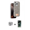 MARSİLYAN™- iPhone 16 Pro Max Kılıf Vadi Klasik Serisi - Siyah 360 Mat Full Body Arka Koruyucu + Pers Alüminyum Kamera Lens - GI